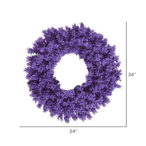 24" Artificial Flocked Purple Fir 2