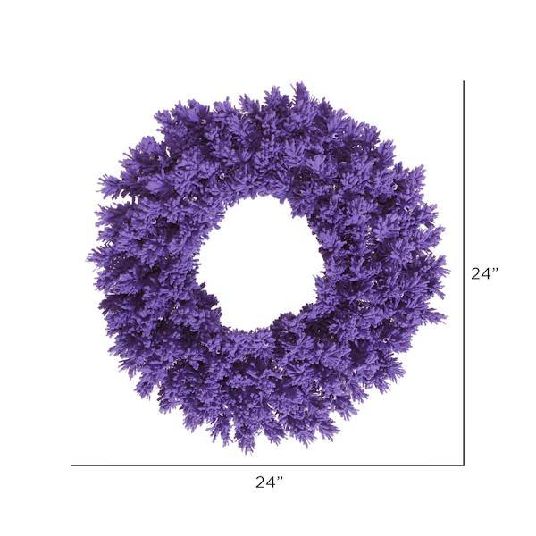 24" Artificial Flocked Purple Fir 2