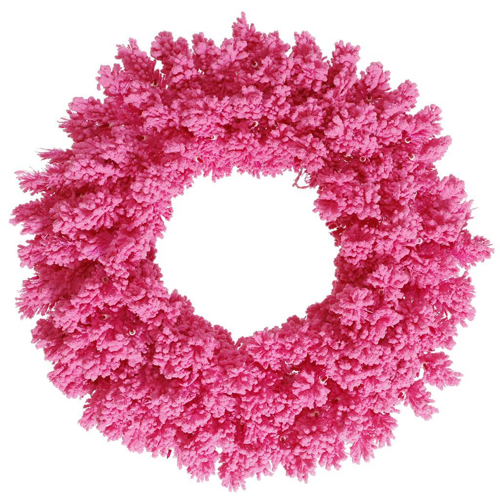 36" Artificial Flocked Pink Fir 1