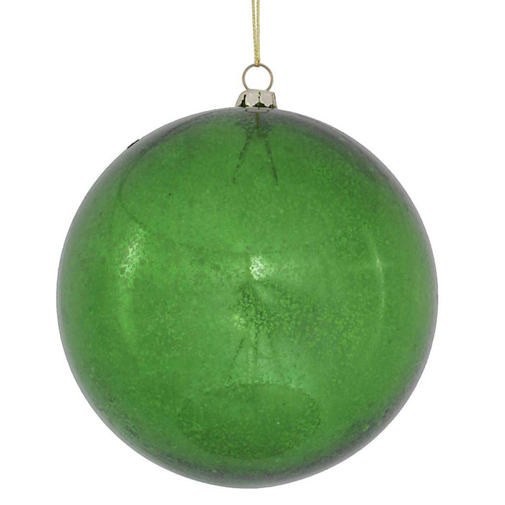 4.75" Green Shiny Mercury Ball Ornaments (4 pack) 1