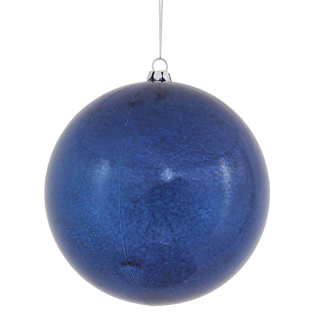 4.75" Sea Blue Shiny Mercury Ball Ornaments (4 pack) 1