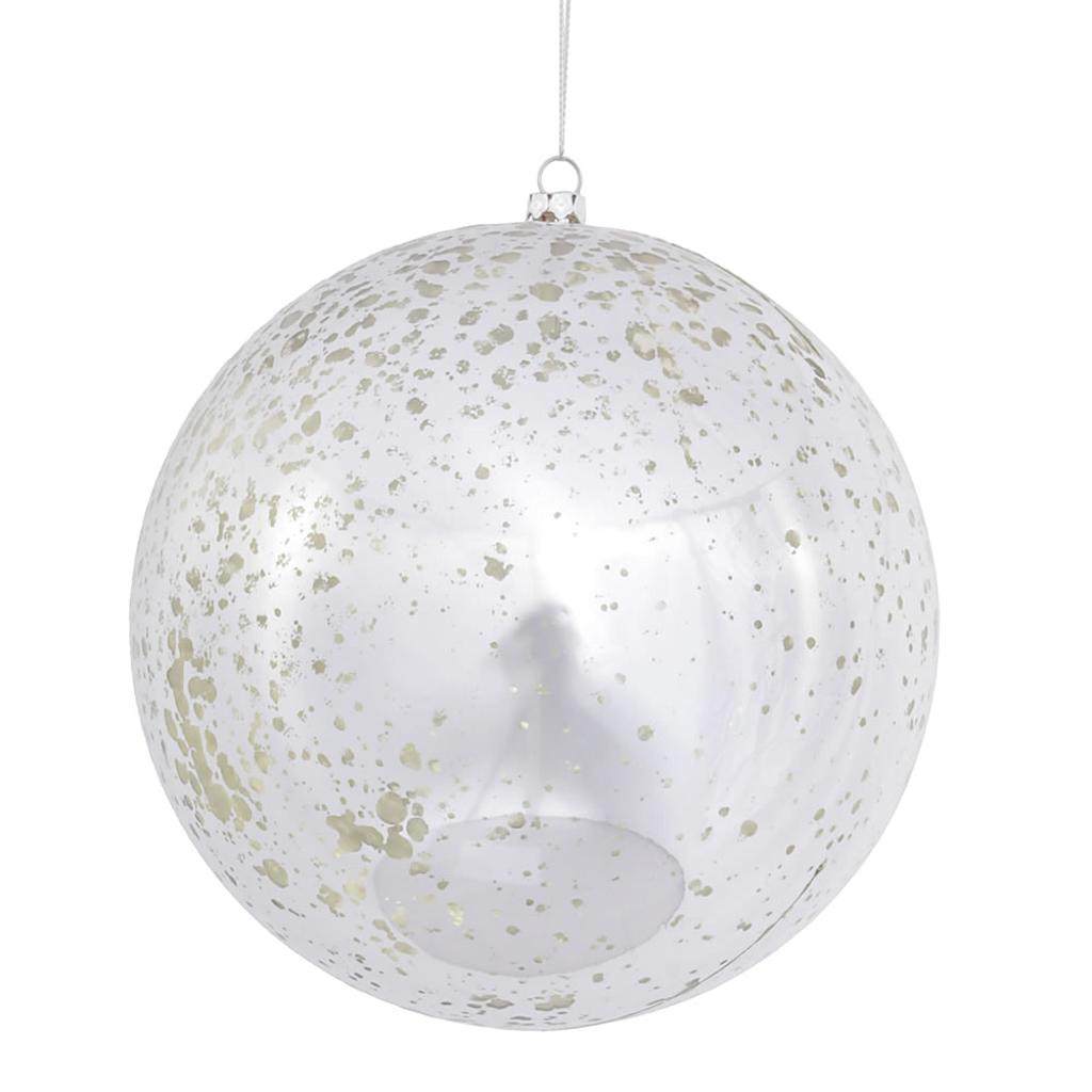 6" Silver Shiny Mercury Ball Ornament (4 pack) 1