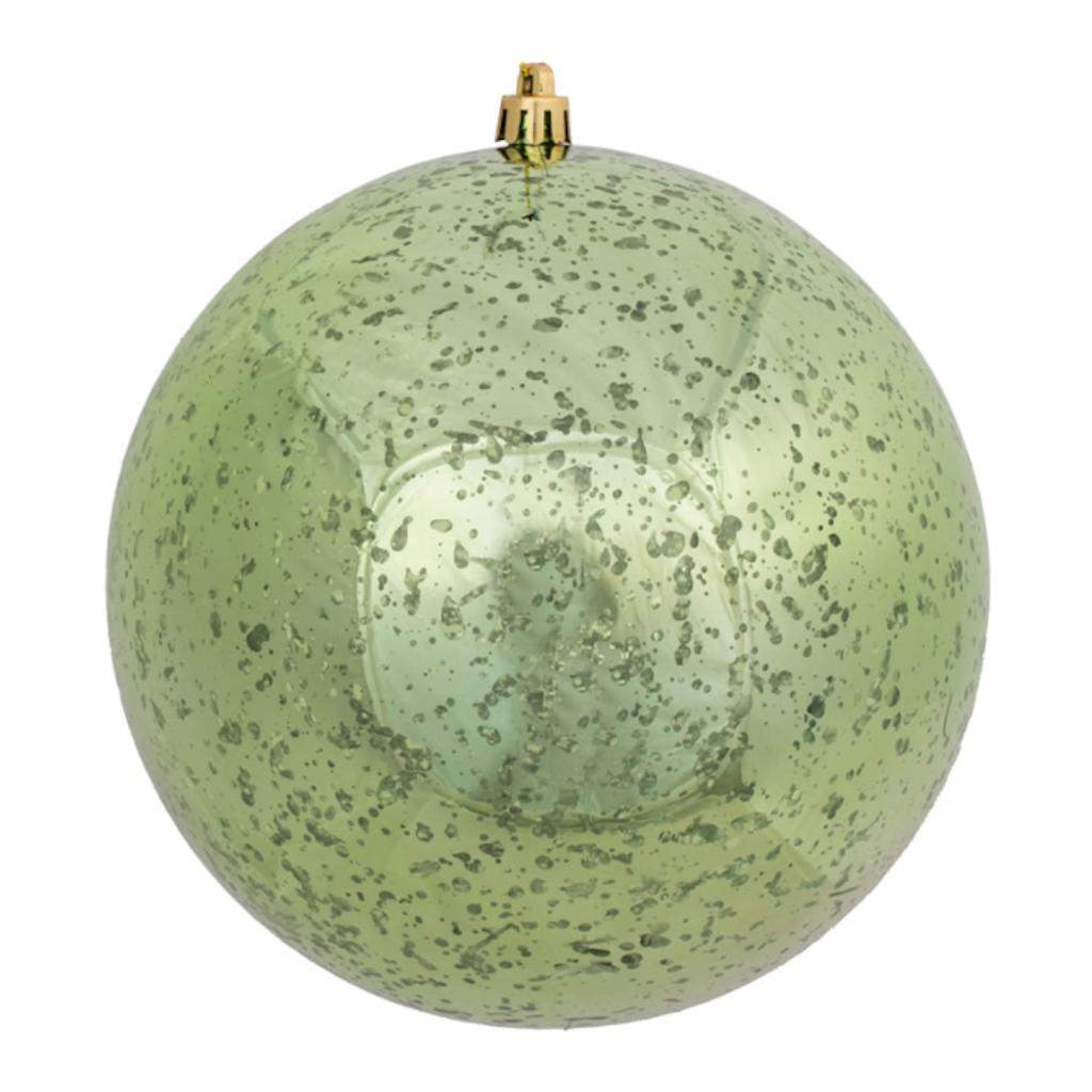 6" Celadon Shiny Mercury Ball Ornament (4 pack) 1