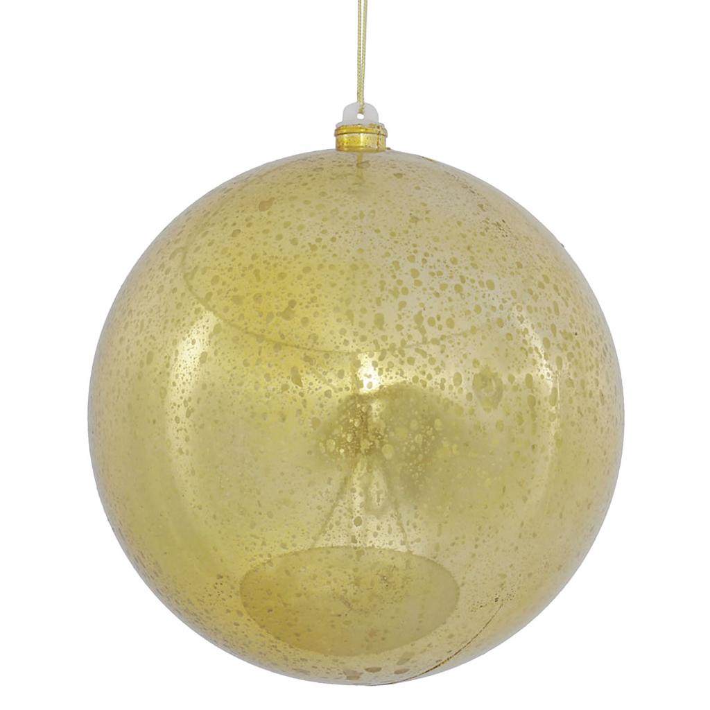 8" Gold Shiny Mercury Ball Ornament 1