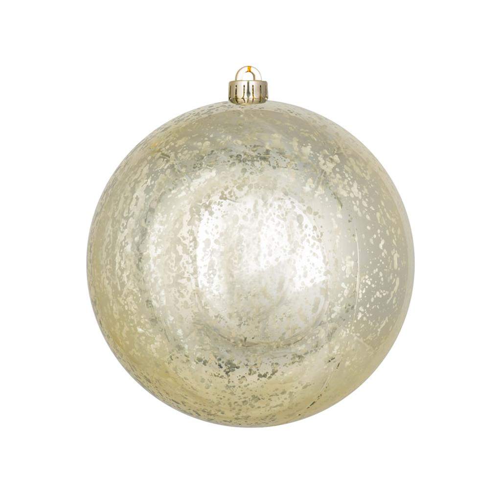 8" Champagne Mercury Finish Ball Ornament 1