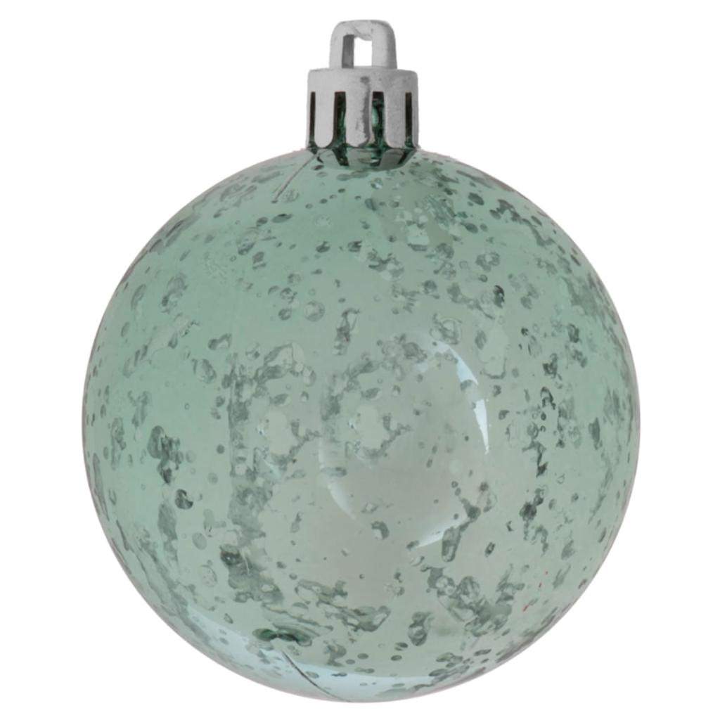 6" Seafoam Shiny Mercury Ball Ornament (4 pack) 1