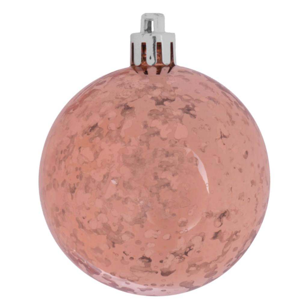 10" Rose Gold Shiny Mercury Ball Ornament 1