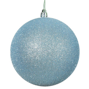 3" Baby Blue Glitter Ball Ornament (12 pack) 1