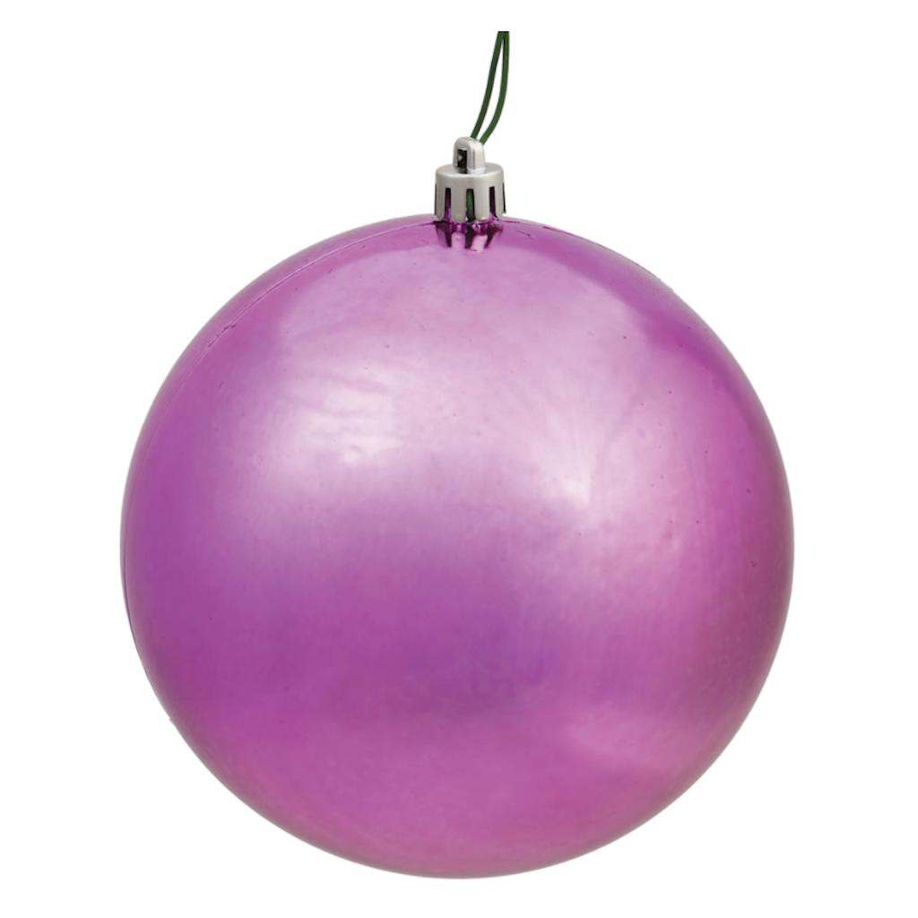 3" Mauve Shiny Ball Ornament (12 pack) 1
