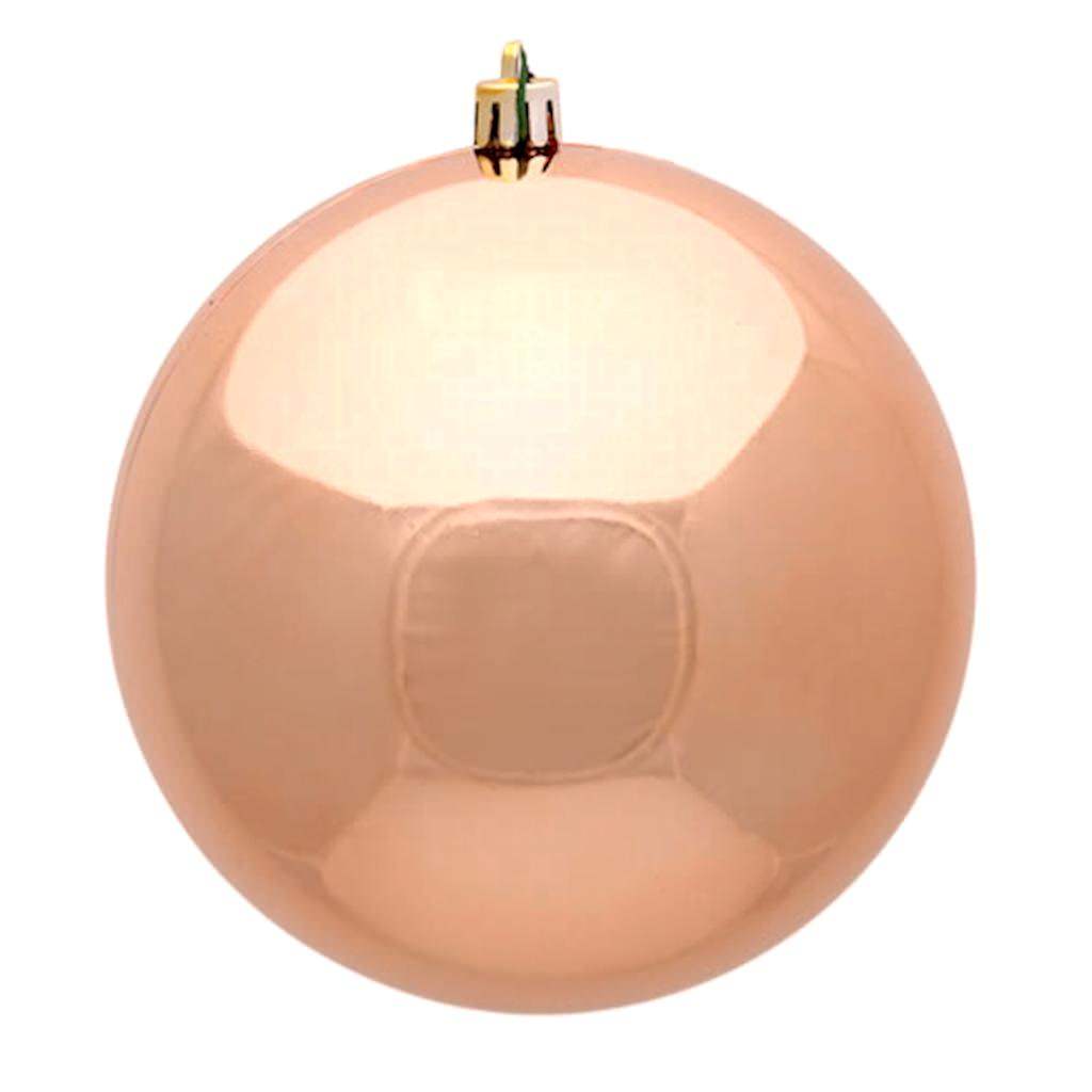 3" Rose Gold Shiny Ball Ornament (12 pack) 1