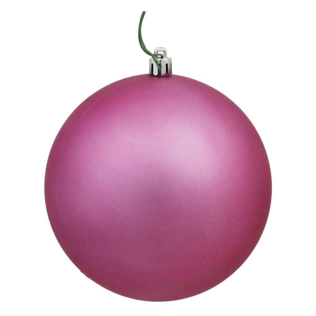 4" Mauve Matte Ball Ornament (6 pack) 1