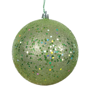 4" Celadon Sequin Ball Ornament (6 pack) 1
