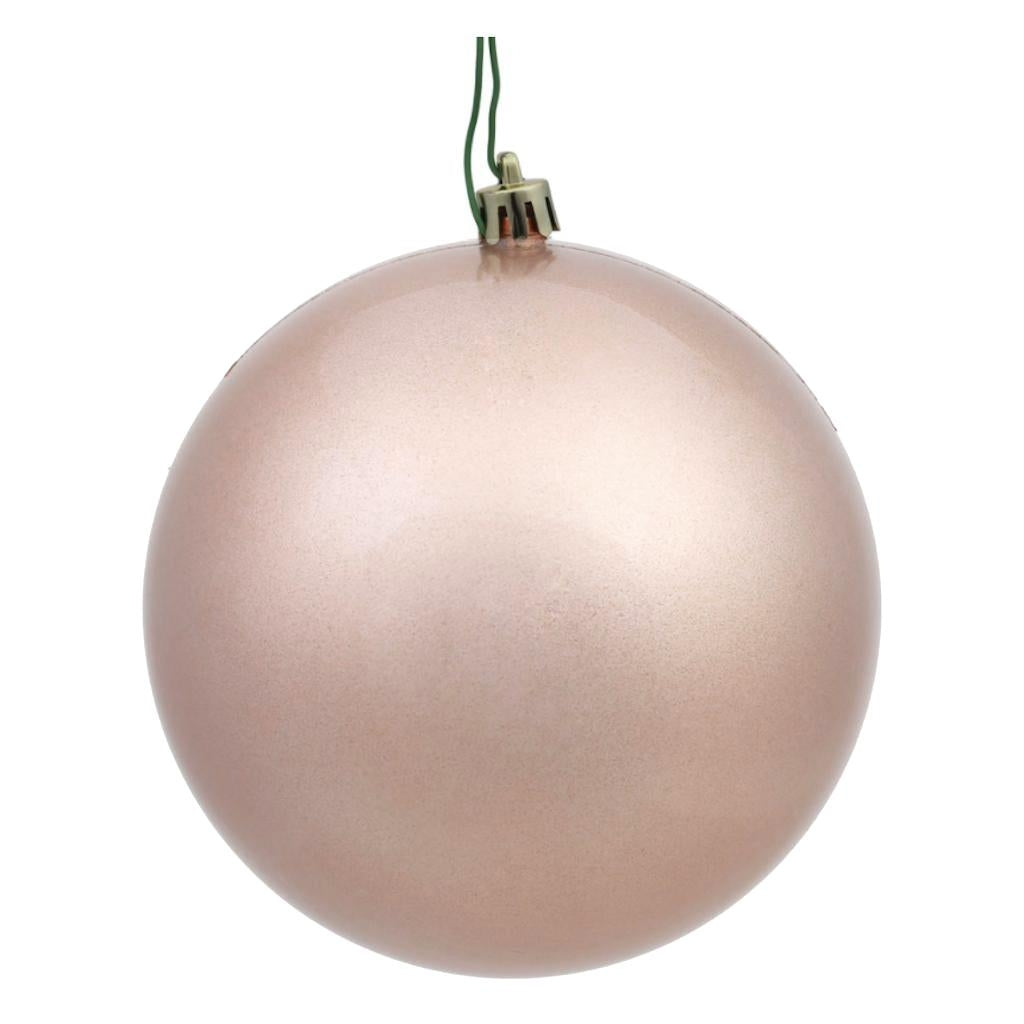 4" Rose Gold Candy Ball Ornament (6 pack) 1