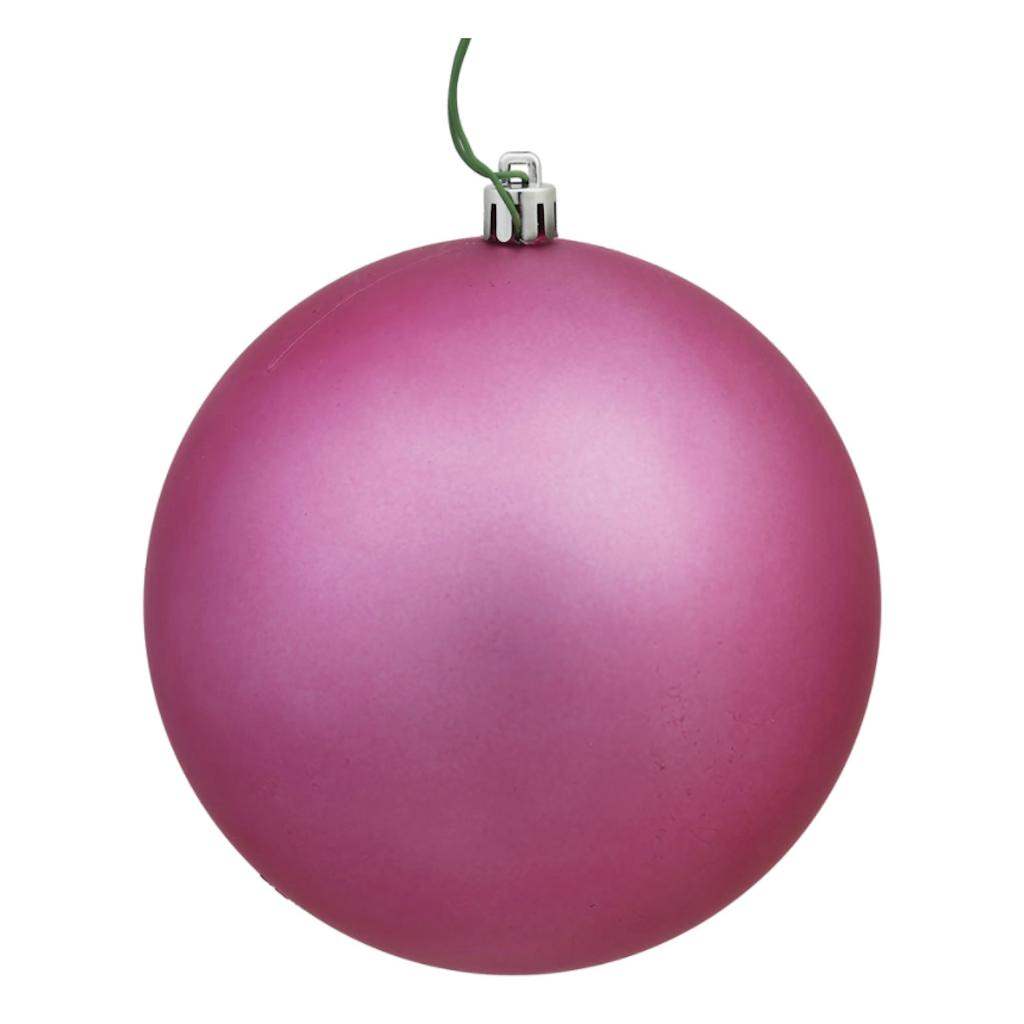 6" Mauve Matte Ball Ornament (4 pack) 1