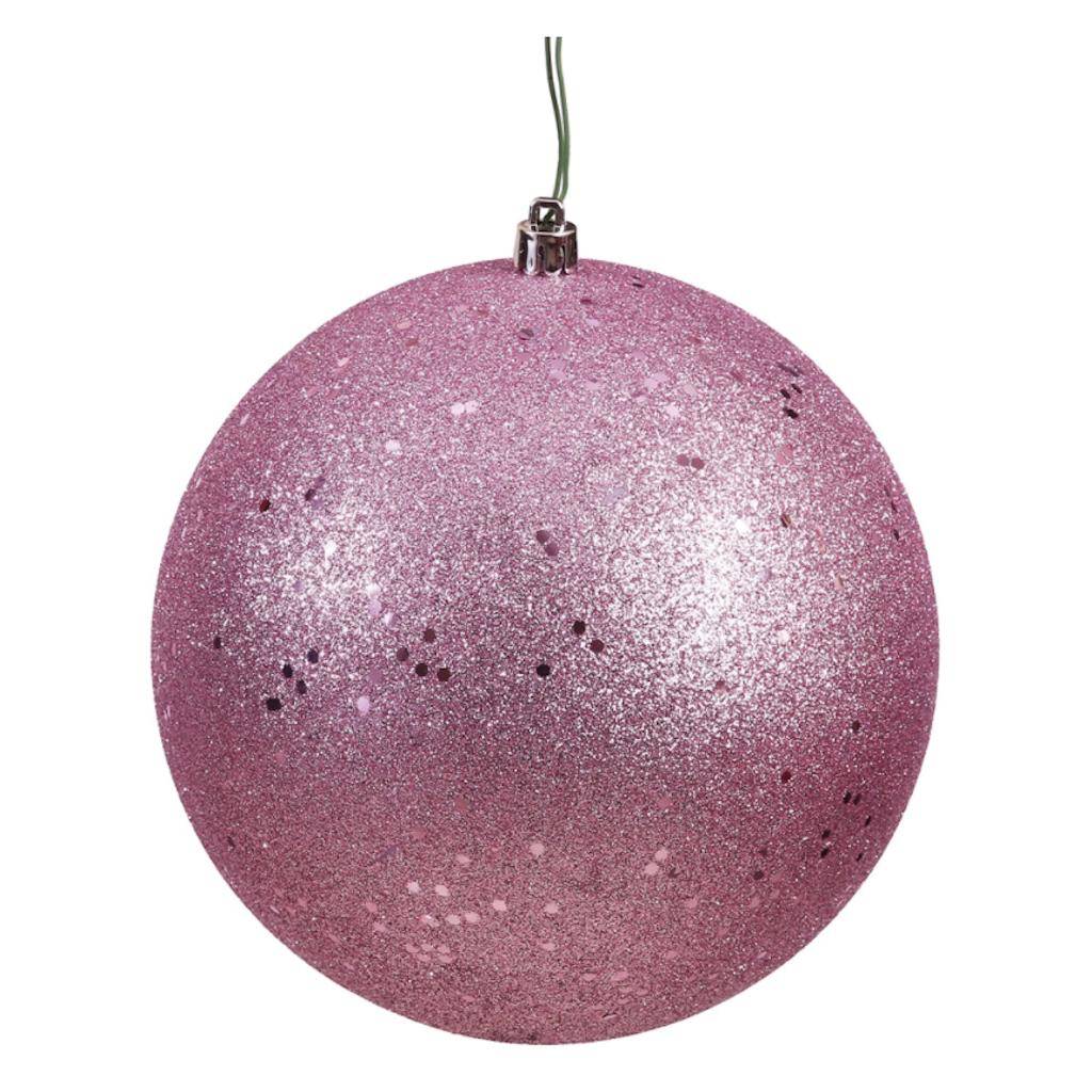 6" Mauve Sequin Ball Ornament (4 pack) 1