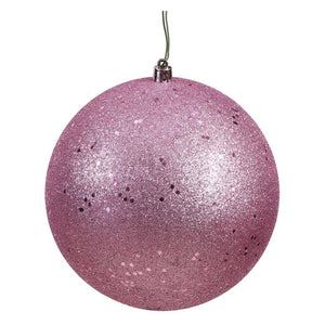 6" Mauve Sequin Ball Ornament (4 pack) 1