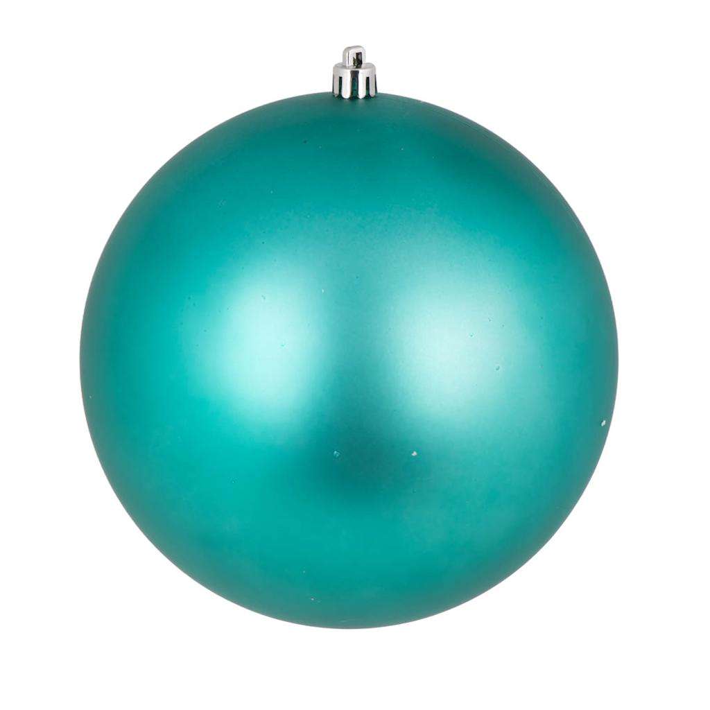 8" Teal Matte Finish Ball Ornament 1
