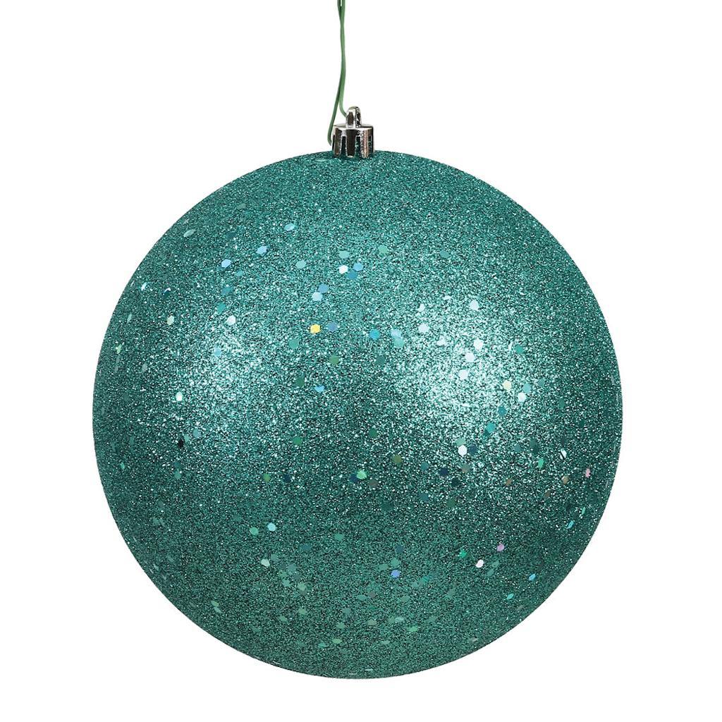 8" Teal Sequin Ball Ornament 1