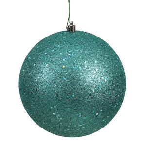 8" Teal Sequin Ball Ornament 1