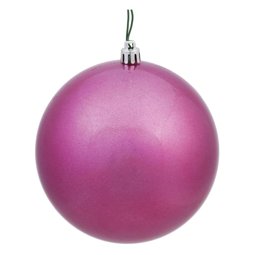 8" Mauve Candy Ball Ornament 1