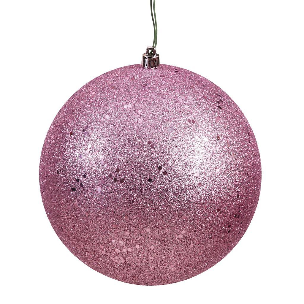 8" Mauve Sequin Ball Ornament 1