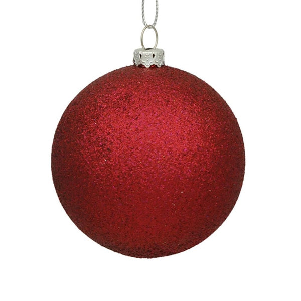 12" Wine Glitter Ball Ornaments 1