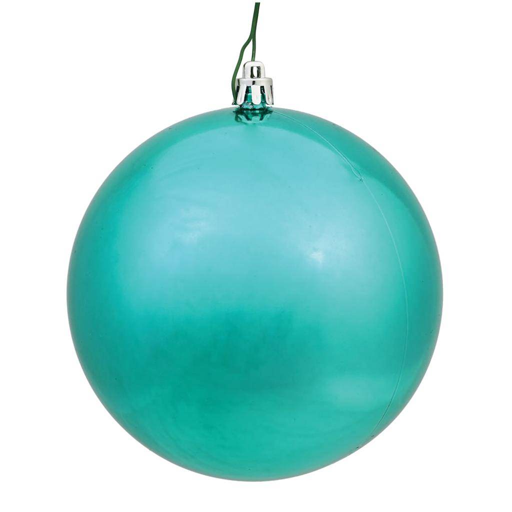 12" Teal Shiny Ball Ornament 1