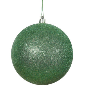 15.75" Green Glitter Ball Ornament 1
