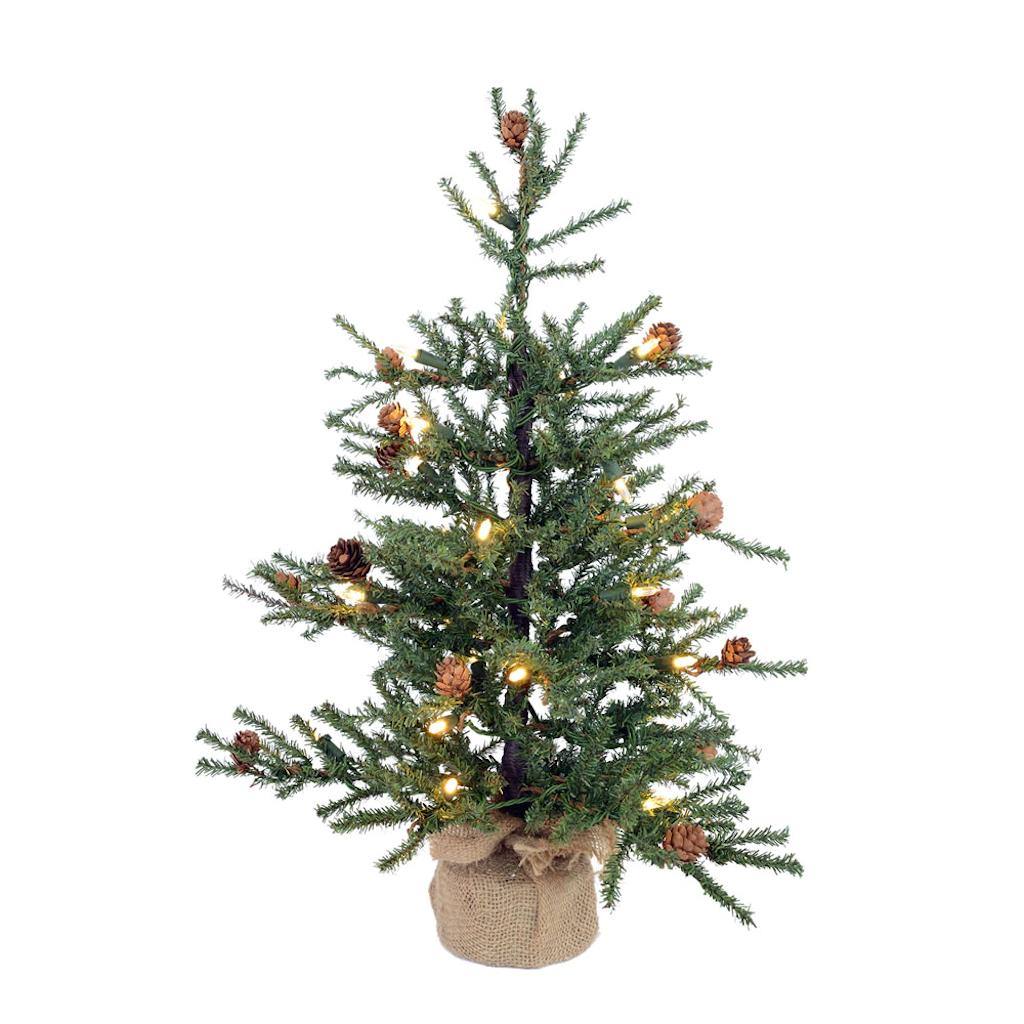 36" Artificial Carmel Pine 50 Warm White LED Lights 1