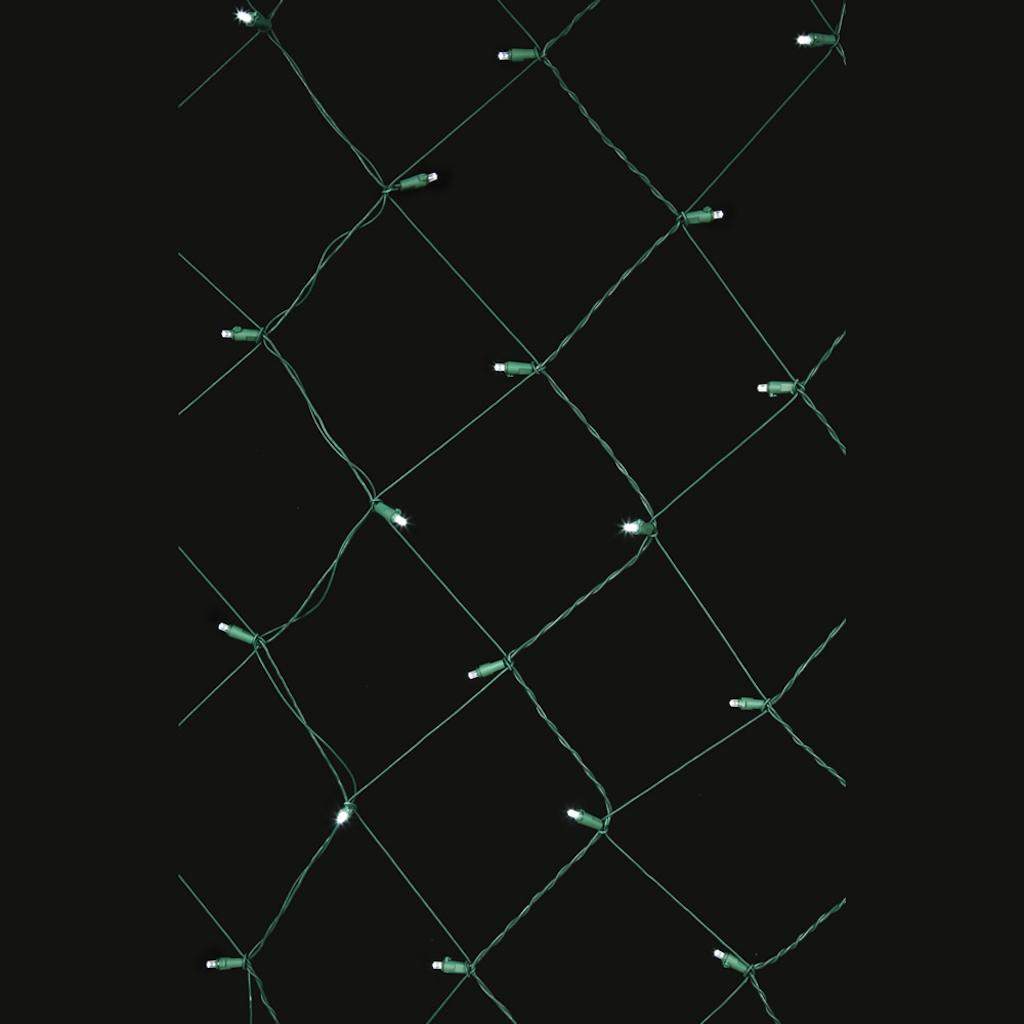 120 Light 4'x6' Green Wire Pure White Wide Angle LED Net Set 1