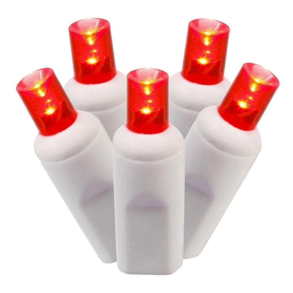 70 Light 9' Red Wide Angle LED 3.5" Spacing String Set 1