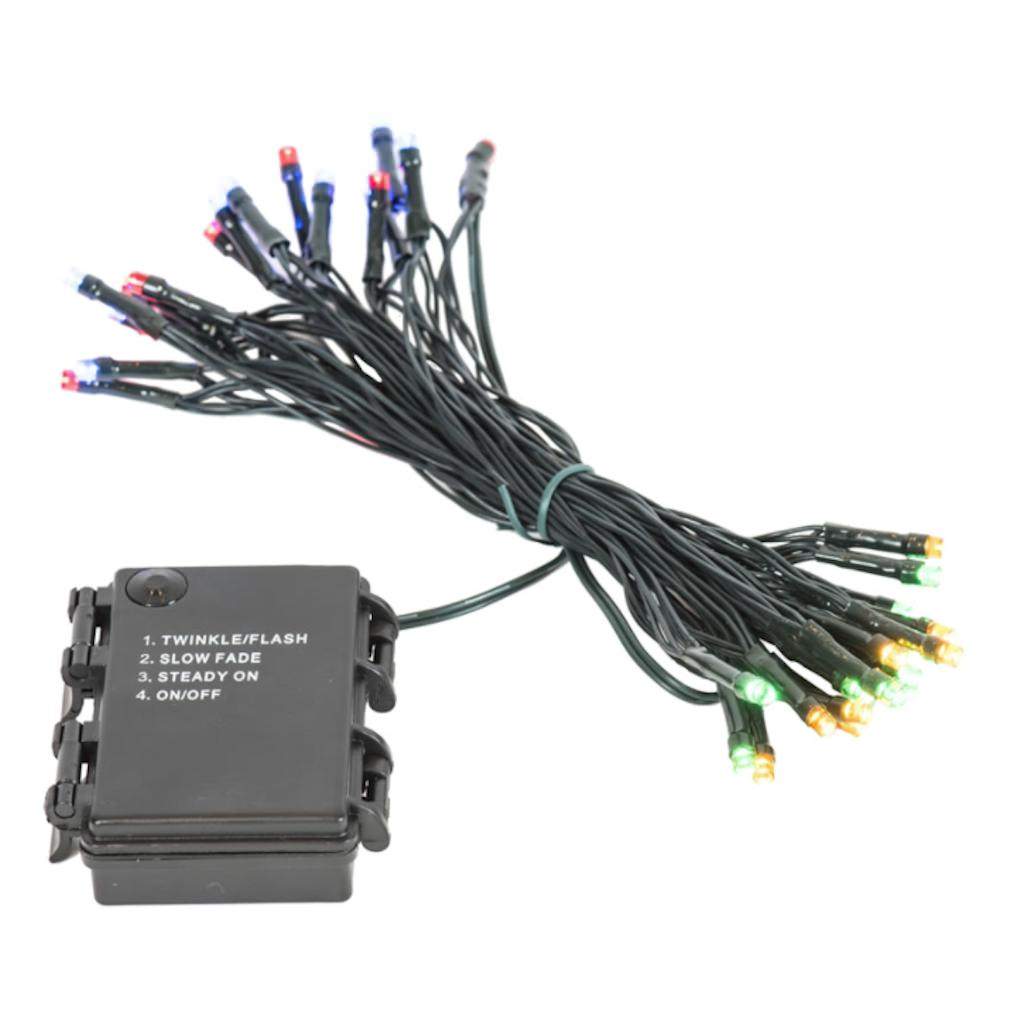 50 Light 15' Battery Operated Multi-Color Wide Angle LED Miniature String with Timer 1