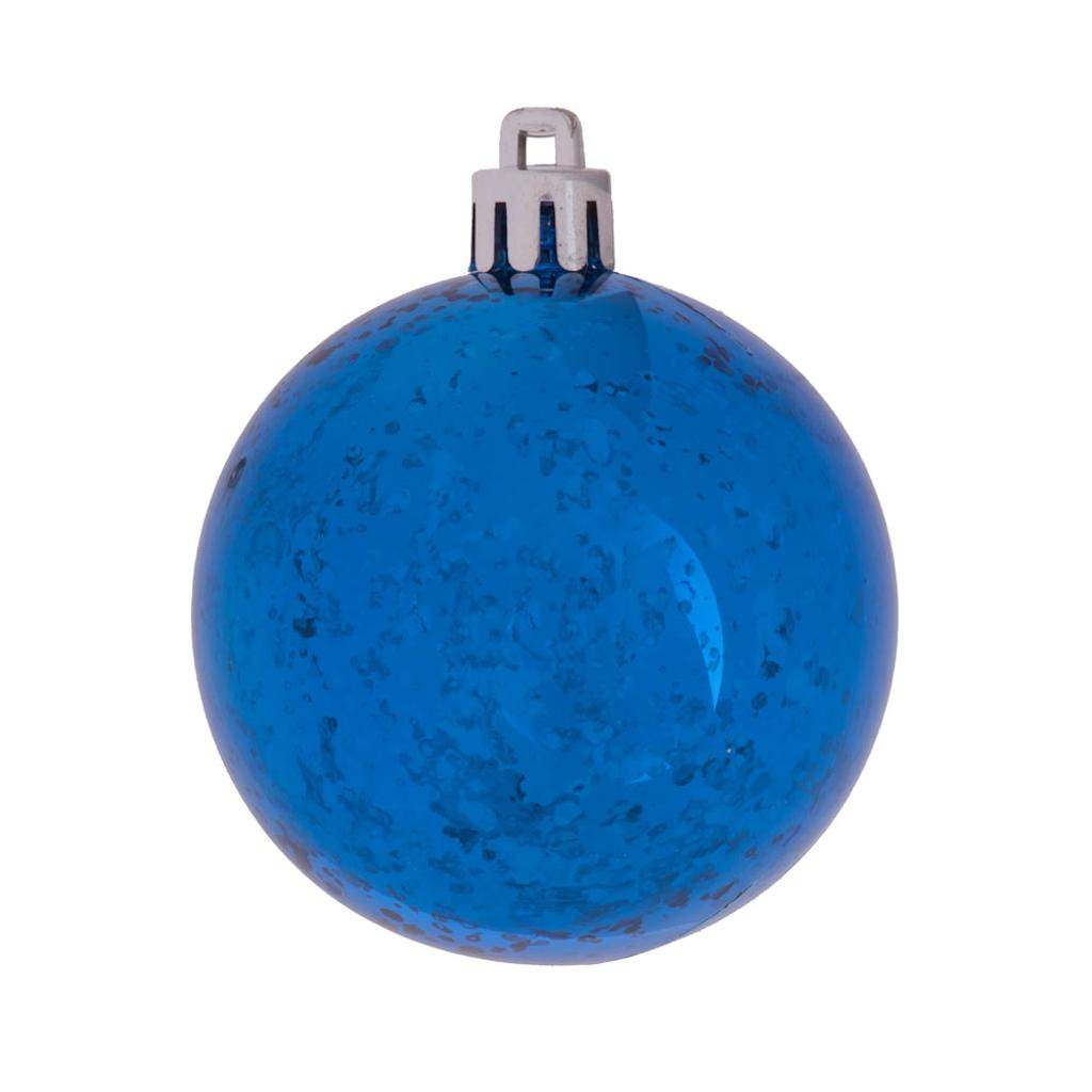 10" Blue Shiny Mercury Ball Ornament 1