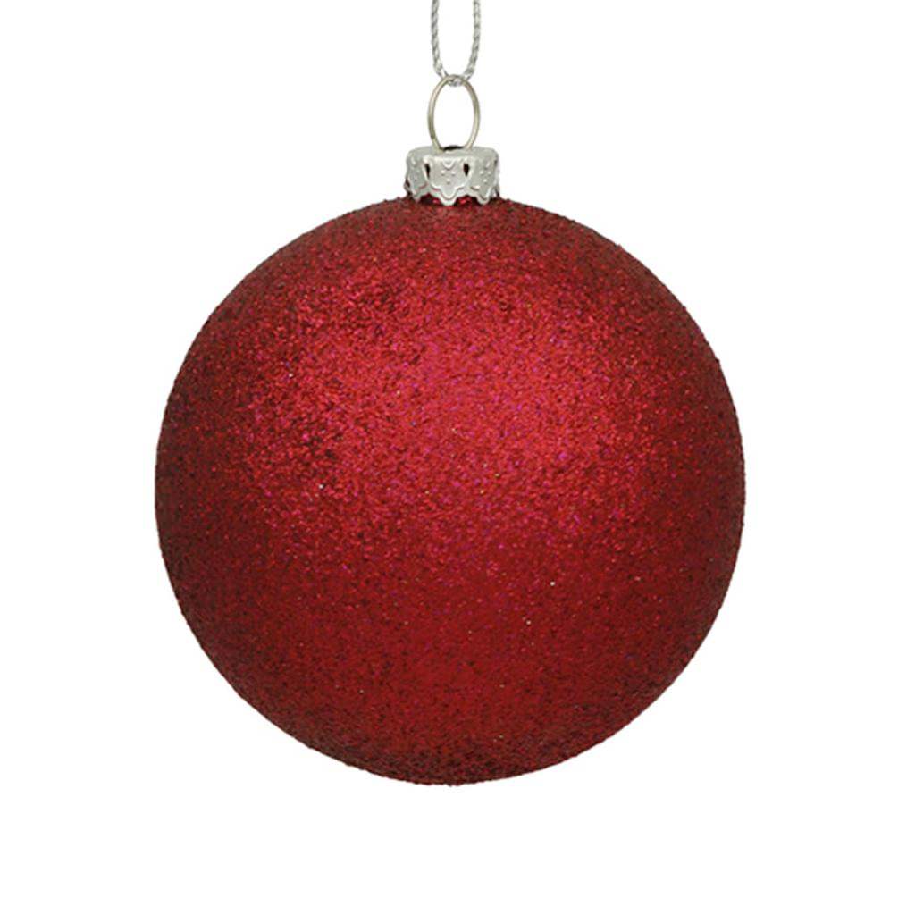 2.75" Wine Glitter Ball Ornament (12 pack) 1