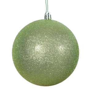 2.75" Celadon Plastic Glitter Ball Ornament (12 pack) 1