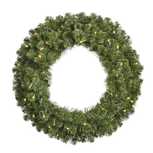 24" Artificial Grand Teton Wreath 35 Warm White LED Lights 1