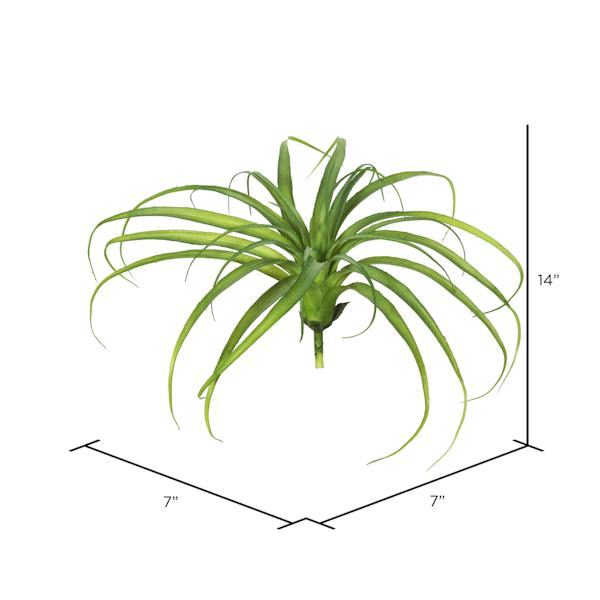 14" Artificial Frosted Green Grass Stem (3 pack) 2