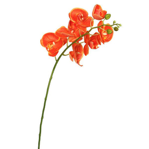 35" Artificial Orange Phalaenopsis Orchid Stem 1