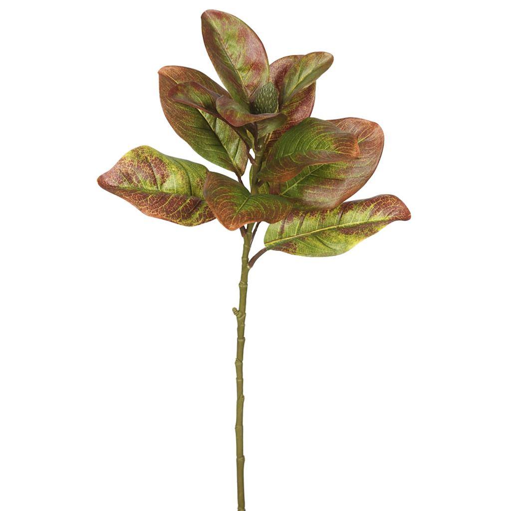 31" Artificial Autumn Magnolia Leaves (3 pack) 1