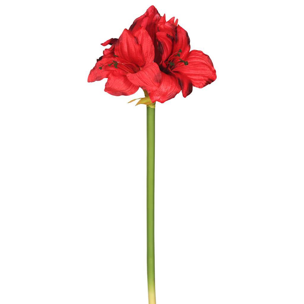 28" Artificial Red Amaryllis Stem (3 Pack) 1