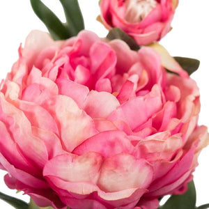 24" Artificial Pink Peony Stem (3 Pack) 2