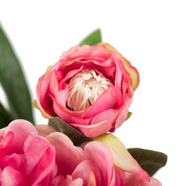 24" Artificial Pink Peony Stem (3 Pack) 3