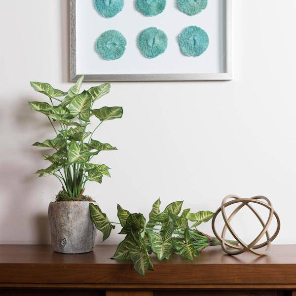22" Artificial Green Syngonium Spray 3