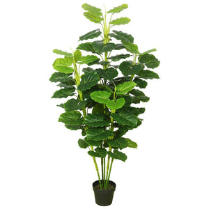 64" Artificial Fresh Looking Green Philodendron in Black Planter Pot 1