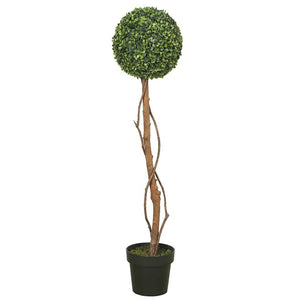39" Artificial Boxwood Ball Shape Topiary in Container 1