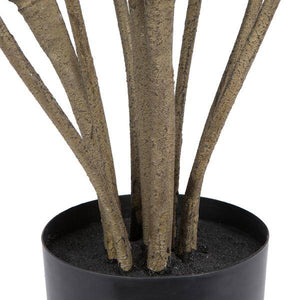 72" Artificial Fiddle Tree in Black Planter Pot 5