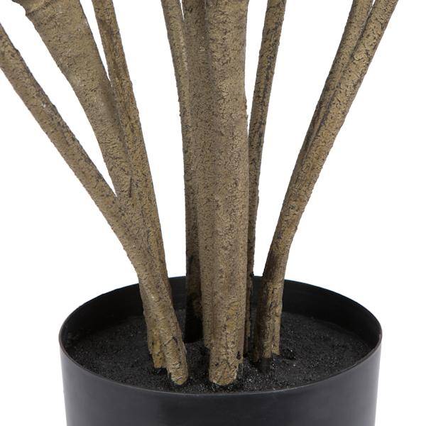 72" Artificial Fiddle Tree in Black Planter Pot 5