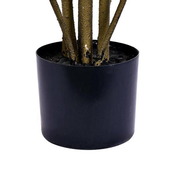 84" Artificial Croton Tree in Black Planter Pot 3