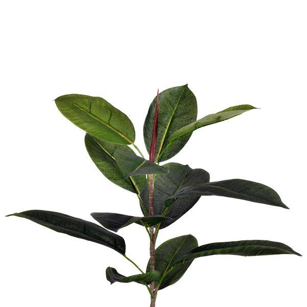 60" Artificial Rubber Tree in Black Planter Pot 2