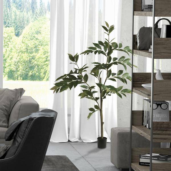 60" Artificial Potted Nandina Tree 3